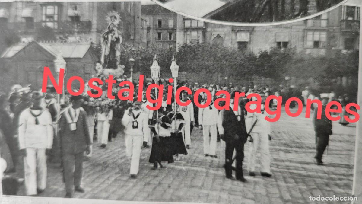 Coleccionismo de Revistas y Peri&oacute;dicos: Santander marinos del Giralda llevando Virgen Carmen foto revista princ siglo XX 191W