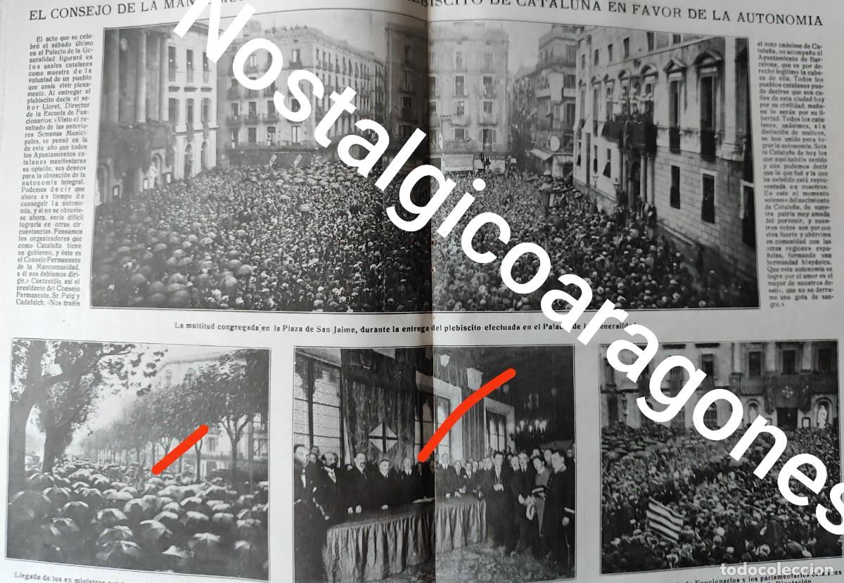 Coleccionismo de revistas y peri&oacute;dicos: Catalu&ntilde;a plebiscito a favor autonomia foto revista princ siglo XX 191W