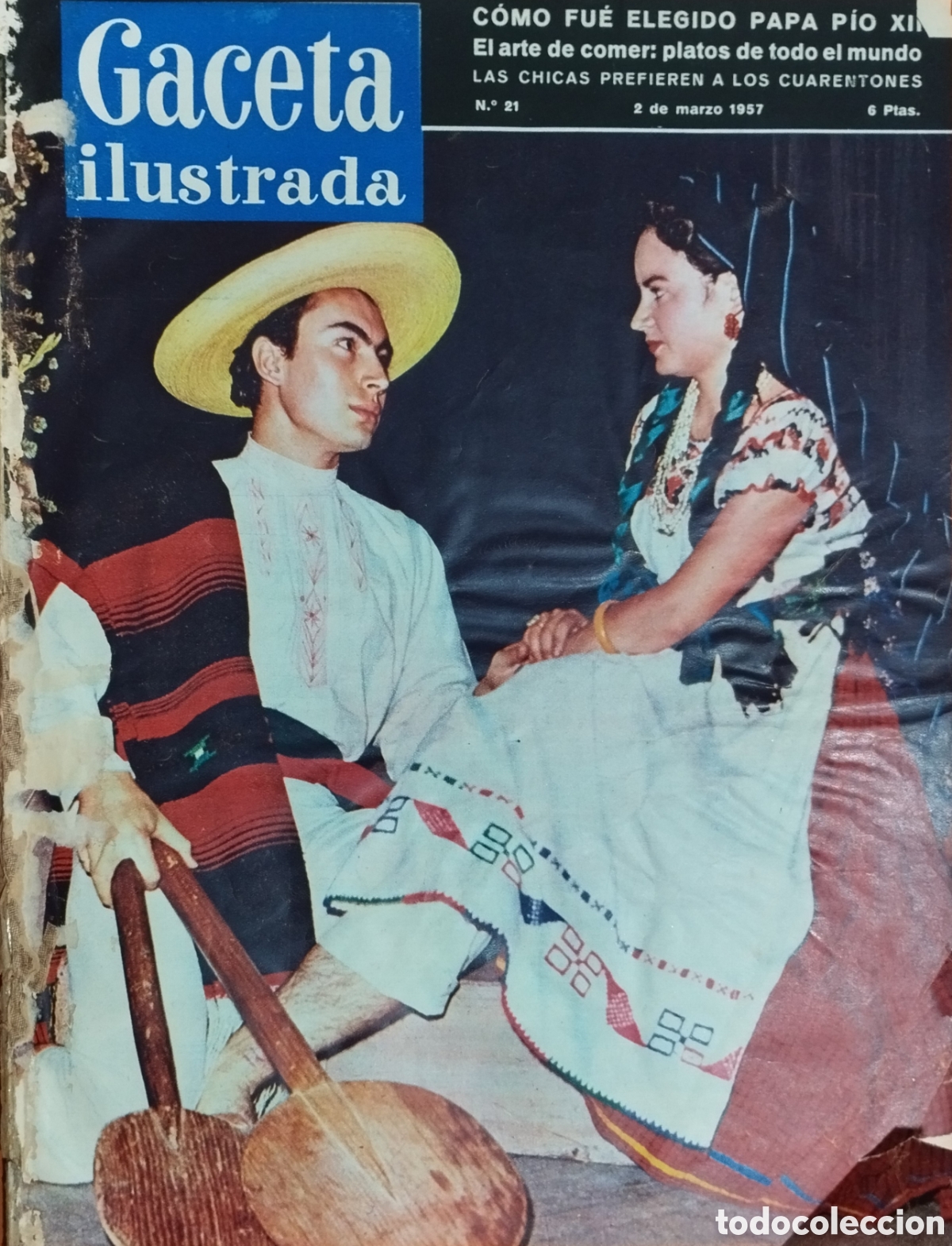 Colecionismo de Revistas e Jornais: Antigua revista/ Old magazine: GACETA ILUSTRADA N&deg;21 2 MARZO 1957
