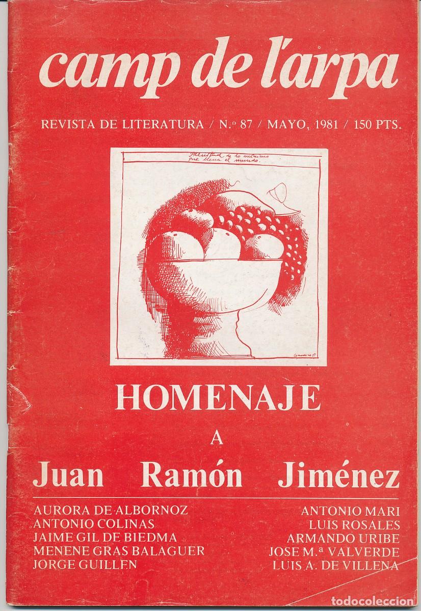 Coleccionismo de Revistas y Peri&oacute;dicos: Camp de l&acute;Arpa. Revista de Literatura, n&ordm;87 1981 HOMENAJE A JUAN RAM&Oacute;N JIM&Eacute;NEZ