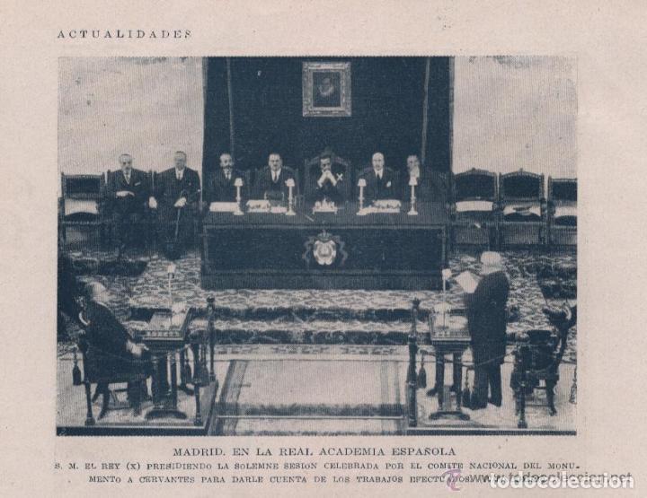 Coleccionismo de Revistas y Peri&oacute;dicos: * MADRID * Reuni&oacute;n del comit&eacute; monumento a Cervantes en la Real Academia - 1926