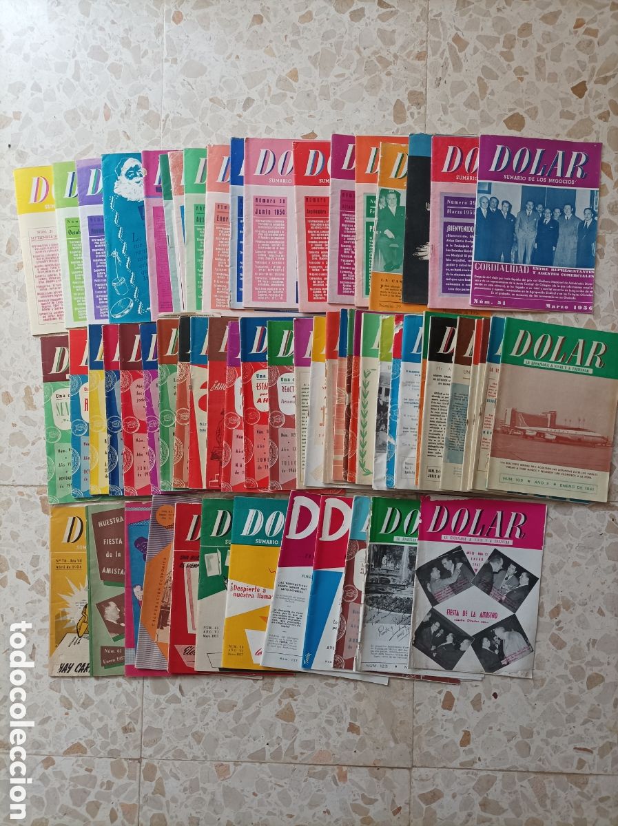 Collectionnisme de Revues et Journaux: 62 ejemplares de la revista Dolar. 1953-1963. La ense&ntilde;anza a vivir y a triunfar.