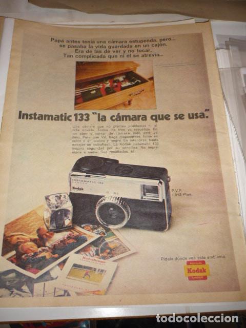 Coleccionismo de revistas y peri&oacute;dicos: ANUNCIO *CAMARA KODAK INSTAMATIC 133* - 1 HOJA, RECORTE REVISTA 1970