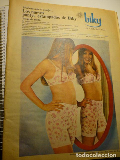 Sammeln von Zeitschriften und Zeitungen: ANUNCIO *PANTYS BIKY* - 2 HOJAS, RECORTE REVISTA 1970 (DORSO MIGUEL RIOS)