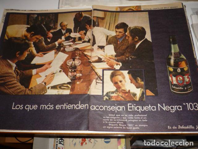 Collection Magazines and Newspapers: ANUNCIO *ETIQUETA NEGRA 103, BOBADILLA JEREZ* - 2 HOJAS, RECORTE REVISTA 1970