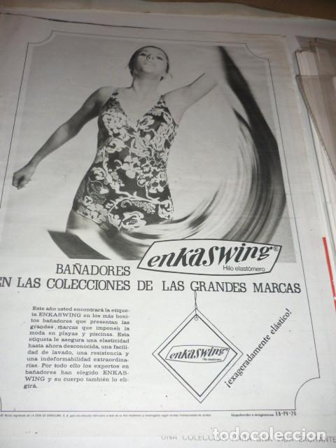 Coleccionismo de revistas y peri&oacute;dicos: ANUNCIO *BA&Ntilde;ADORES ENKASWING*, HILO ELAST&Oacute;MERO - 1 HOJA, RECORTE REVISTA 1970