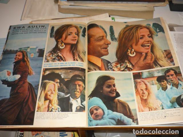 Coleccionismo de revistas y peri&oacute;dicos: ANUNCIO *EWA AULIN, RODAR&Aacute; PELICULA EN ESPA&Ntilde;A* - 3 HOJAS, RECORTE REVISTA 1970