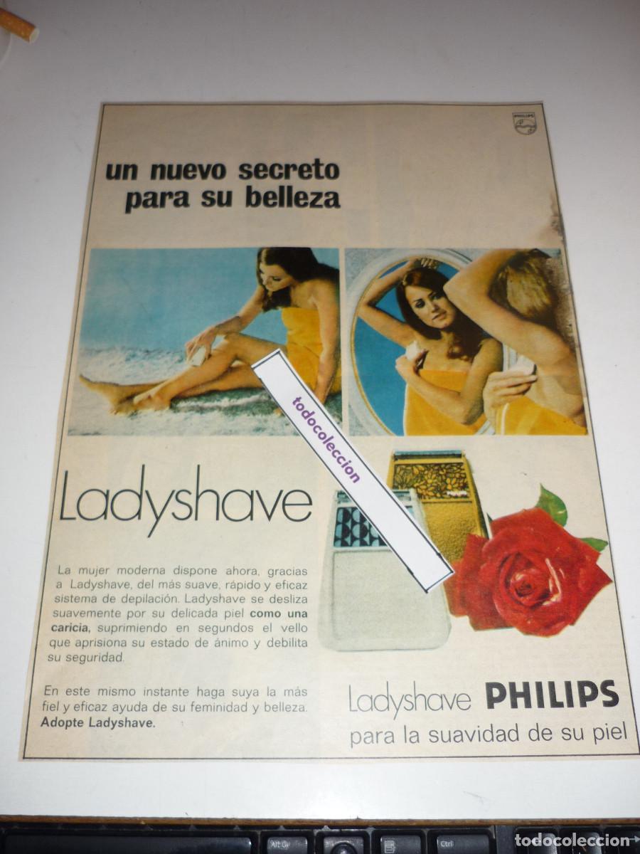 Sammeln von Zeitschriften und Zeitungen: ANUNCIO *LADYSHAVE PHILIPS* - 1 HOJA, RECORTE REVISTA, A&Ntilde;OS 70