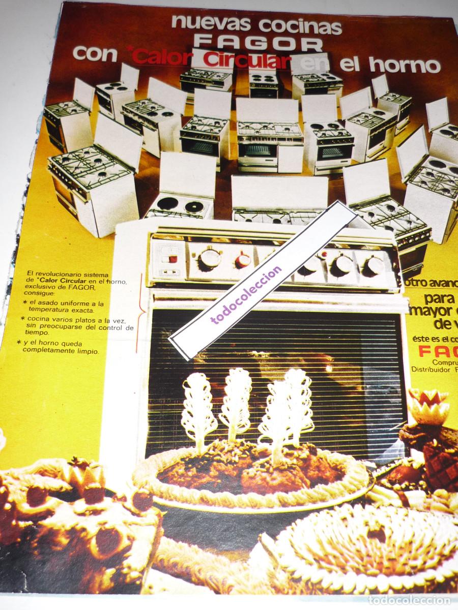 Sammeln von Zeitschriften und Zeitungen: ANUNCIO PUBLICIDAD *FAGOR, NUEVAS COCINAS CALOR CIRCULAR* - 1 HOJA, RECORTE REVISTA, A&Ntilde;OS 70