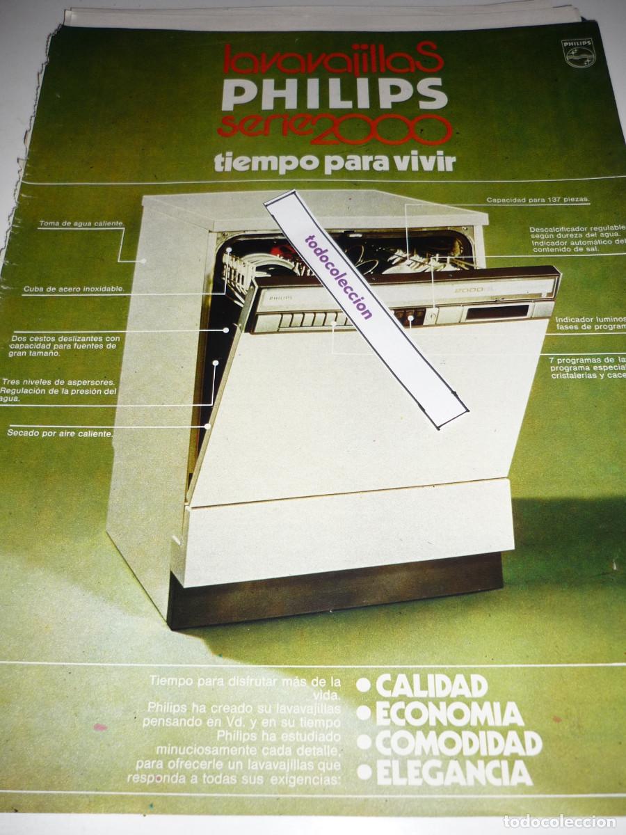 Coleccionismo de Revistas y Peri&oacute;dicos: ANUNCIO *LAVAVAJILLAS PHILIPS* - 1 HOJA, RECORTE REVISTA, A&Ntilde;OS 70