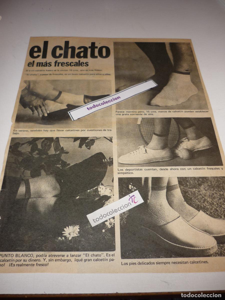 Coleccionismo de revistas y peri&oacute;dicos: ANUNCIO *CALCETINES EL CHATO* - 1 HOJA, RECORTE REVISTA, A&Ntilde;OS 70