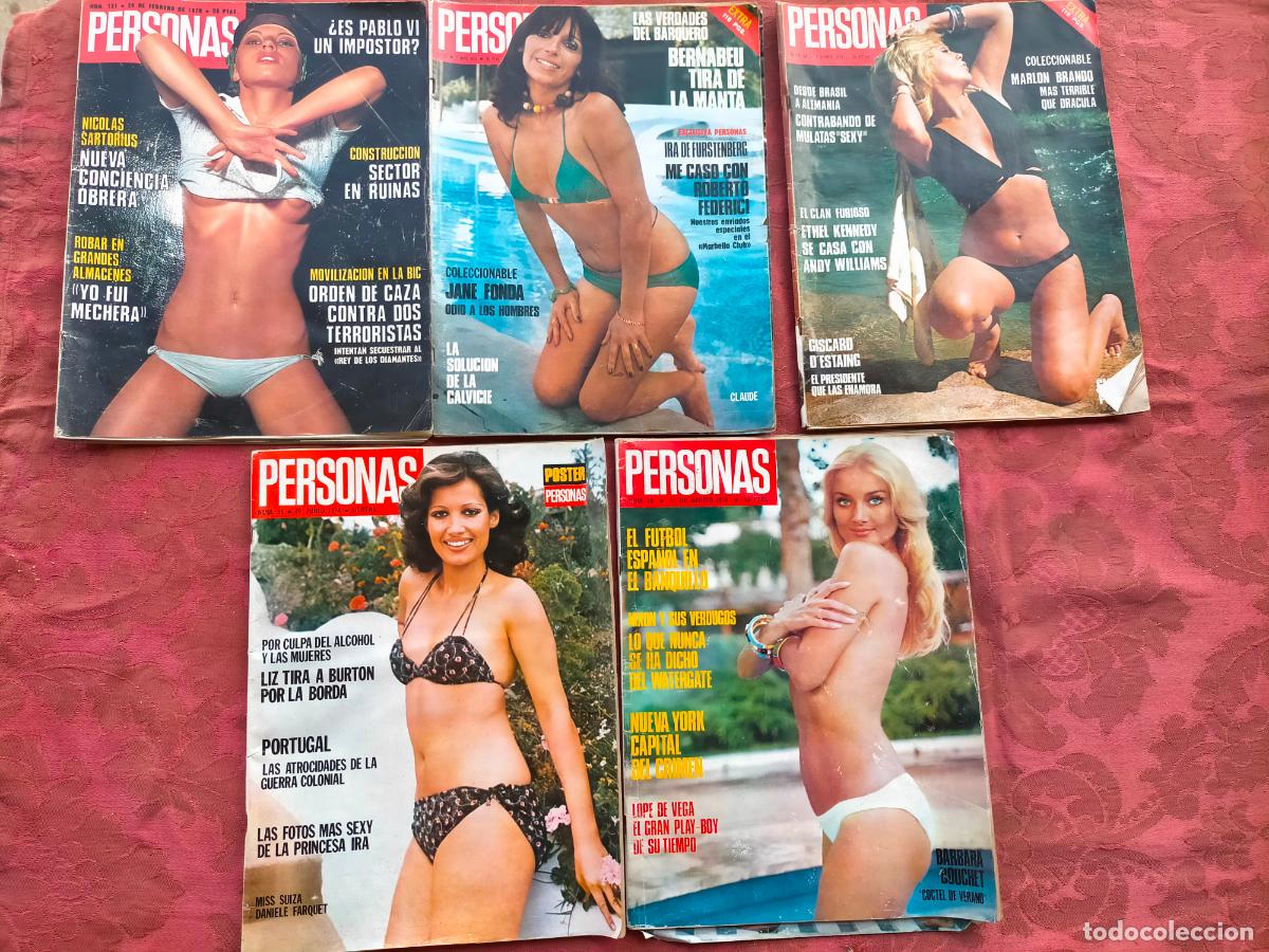 Collection Magazines and Newspapers: Lote 5 revistas a&ntilde;os 70 Personas 1974: 52, 54, 55, 59 1976: 121