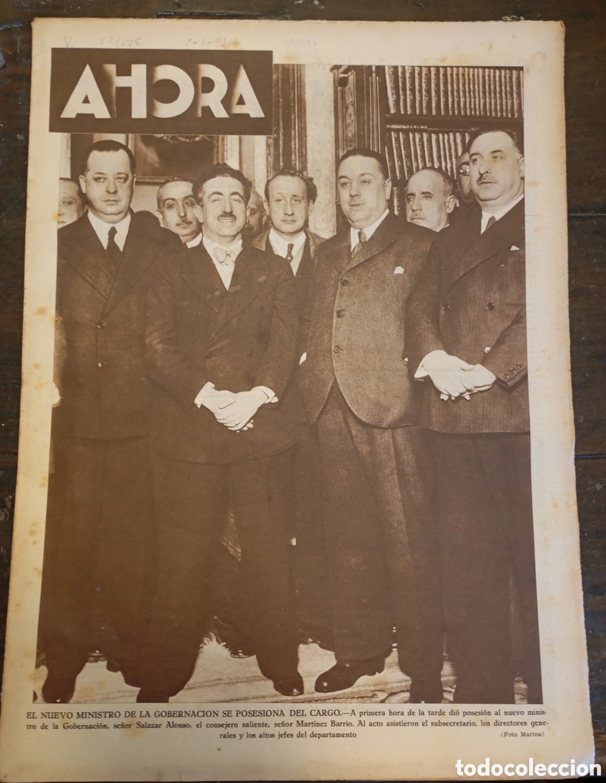 Collezionismo di Riviste e Giornali: Antiguo peri&oacute;dico revista Ahora
