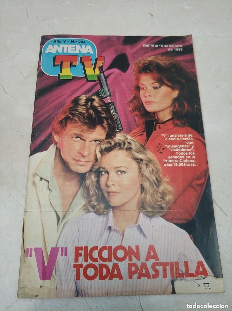 Coleccionismo de revistas y peri&oacute;dicos: Revista Antena TV 244 Serie V a&ntilde;o 1985, Karate Kid, etc