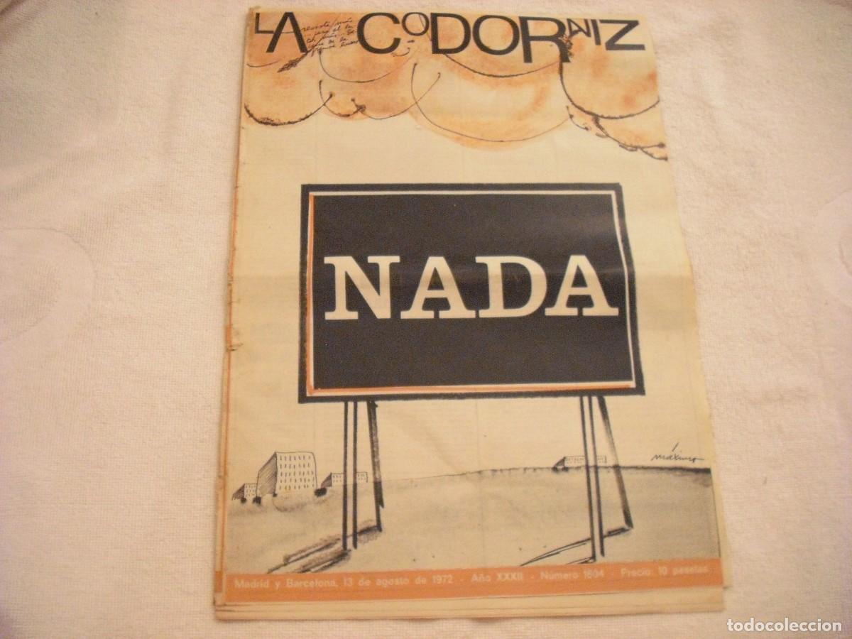 Coleccionismo de Revistas y Peri&oacute;dicos: LA CODORNIZ N. 1604 , AGOSTO 1972