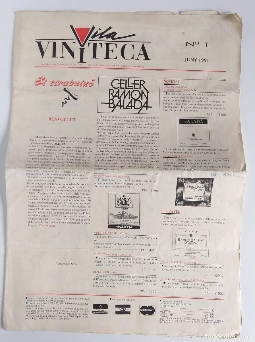 Coleccionismo de revistas y peri&oacute;dicos: Revista Vila VINITECA n&ordm; 1 1991