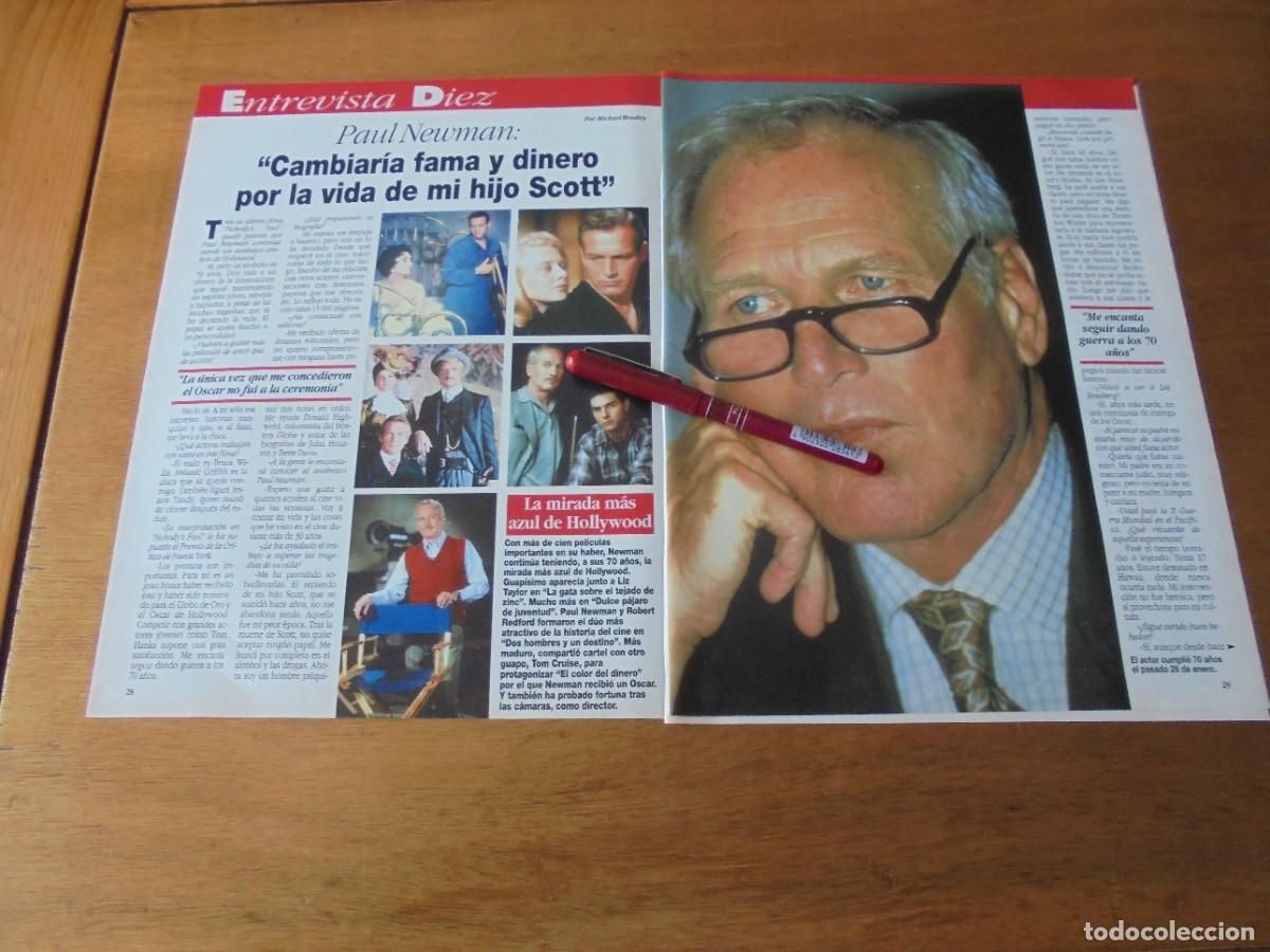 Coleccionismo de Revistas y Peri&oacute;dicos: CLIPPING 1995: PAUL NEWMAN. PUBLICIDAD LIBRETA MILLONARIA DE ARGENTARIA. DETERGENTE COL&Oacute;N.