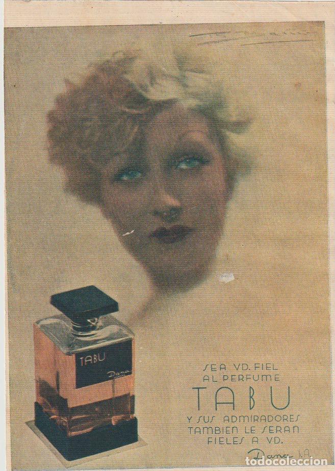 Coleccionismo de revistas y peri&oacute;dicos: Publicidad cosm&eacute;tica: perfume TAB&Uacute; -1935