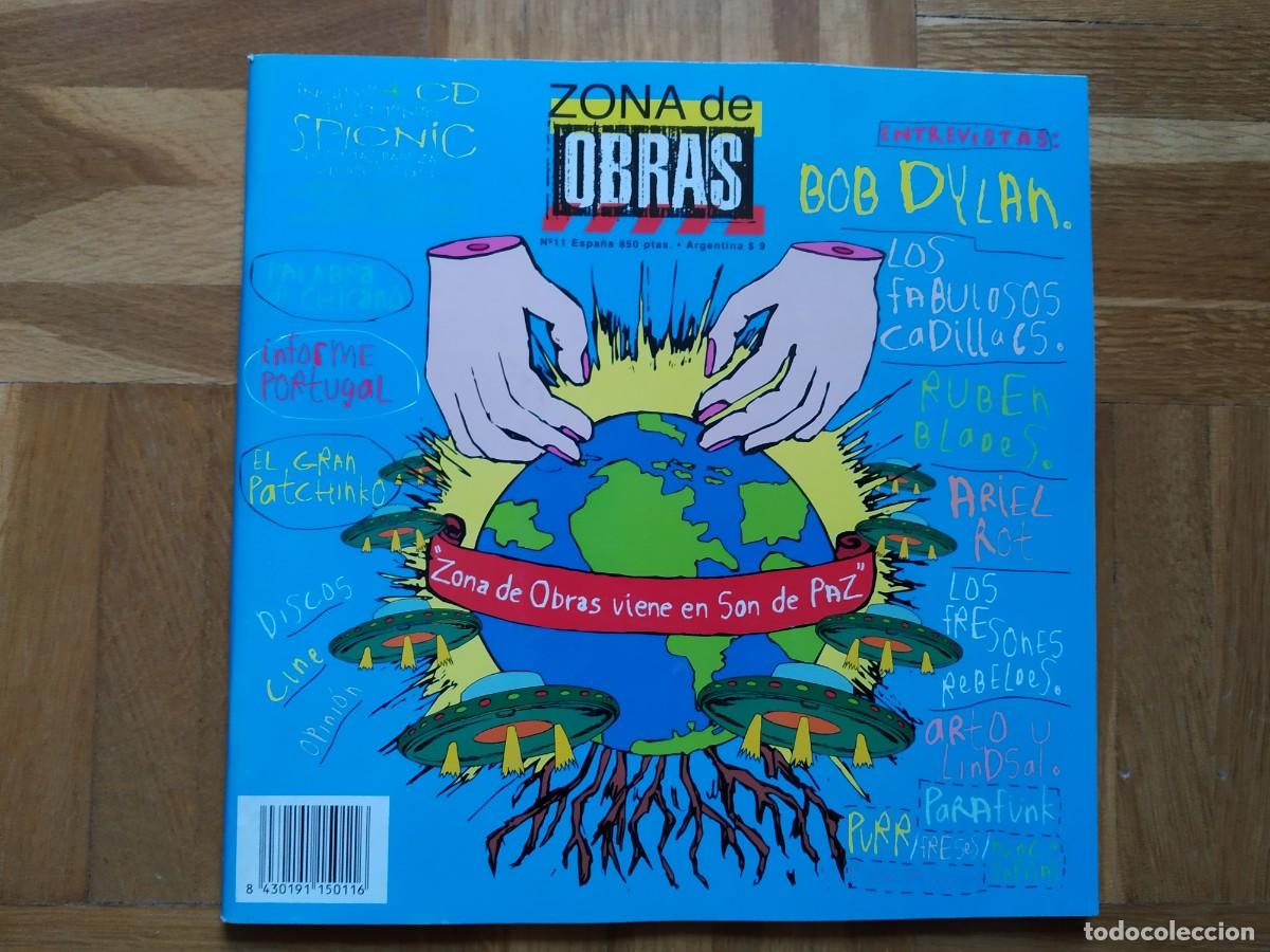 Coleccionismo de Revistas y Peri&oacute;dicos: REVISTA ZONA DE OBRAS 11 BOB DYLAN LOS CADILLACS LOS FRESONES REBELDES ARIEL ROT ARTO LINDSAY VER