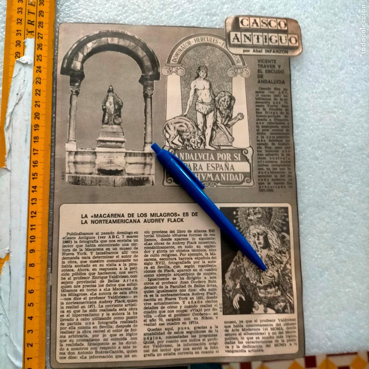 Colecionismo de Revistas e Jornais: NOTICIA SEVILLA CASCO ANTIGUO ANTONIO BURGOS - VIRGEN MACARENA MILAGROS NORTEAMERICANA AUDREY FLACK