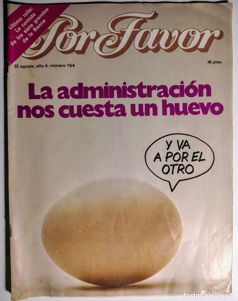 Colecionismo de Revistas e Jornais: Por favor. N&ordm; 164. 1977. La administraci&oacute;n nos cuesta un huevo