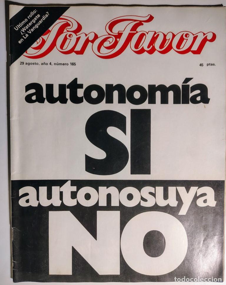 Colecionismo de Revistas e Jornais: Por favor. N&ordm; 165. 1977. Autonom&iacute;a SI Autonosuya NO