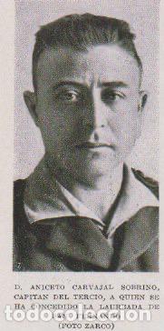 Coleccionismo de revistas y peri&oacute;dicos: * MILITARIA * D. Aniceto Carvajal Sobrino, capit&aacute;n del Tercio, laureada de San Fernando -1929