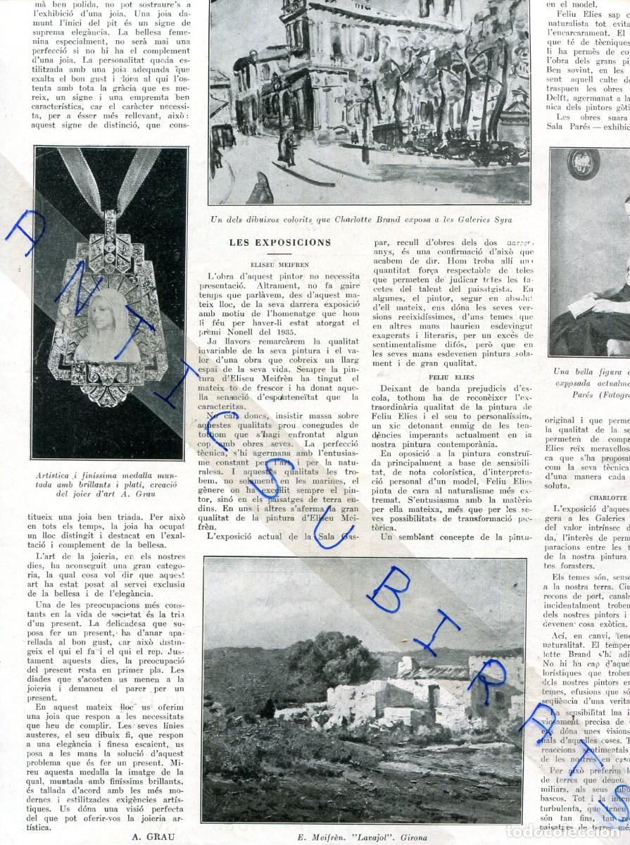 Coleccionismo de Revistas y Peri&oacute;dicos: REVISTA A&Ntilde;O 1936 A. GRAU CHARLOTTE BRAND FELIU ELIES MEIFREN LAVAJOL DEPORTE ESQUI FEMENINO ESPOT