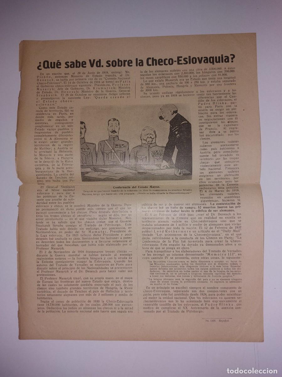 Coleccionismo de Revistas y Peri&oacute;dicos: Art&iacute;culo revista SIGLO XX FASCIOS ARGENTINOS EN ESPA&Ntilde;A &iquest;Qu&eacute; sabe usted sobre la checo-Eslovaquia?