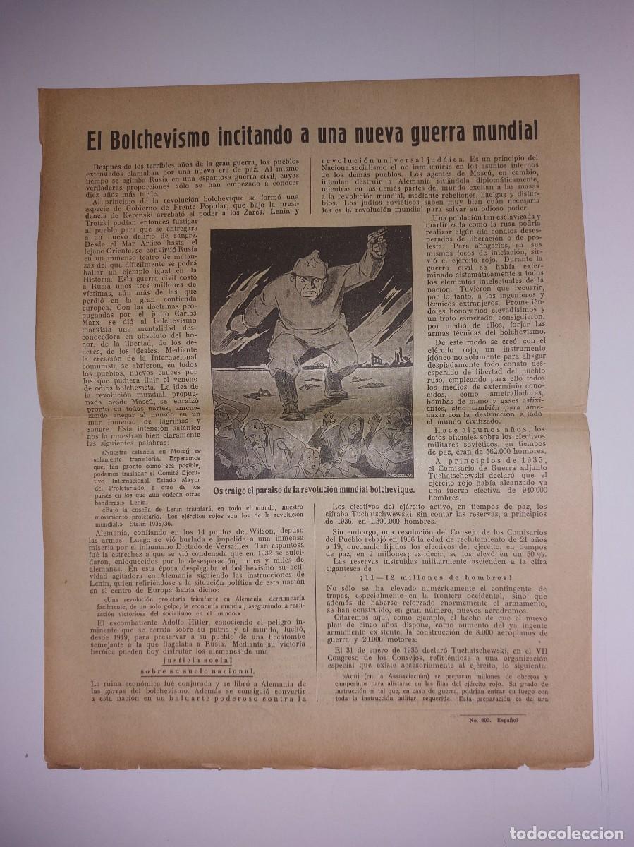 Coleccionismo de Revistas y Peri&oacute;dicos: Art&iacute;culo revista SIGLO XX FASCIOS ARGENTINOS EN ESPA&Ntilde;A El bolchevismo incitando nueva Guerra Mundial