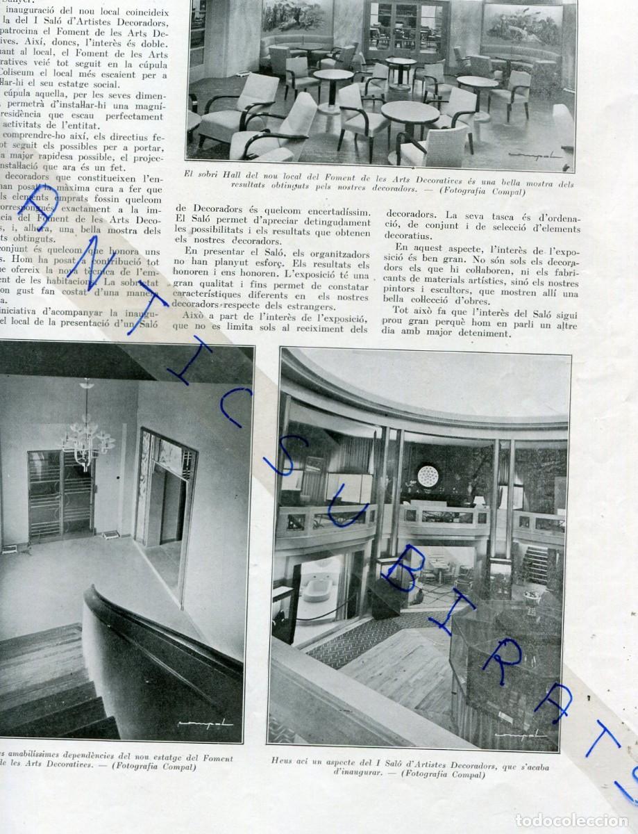 Coleccionismo de Revistas y Peri&oacute;dicos: REVISTA ANY 1936 I SALO D'ARTISTES DECORADORS ART DECO MUSEO DE BRUGES ANGEL GIMENO YNGLADA CHIRICO