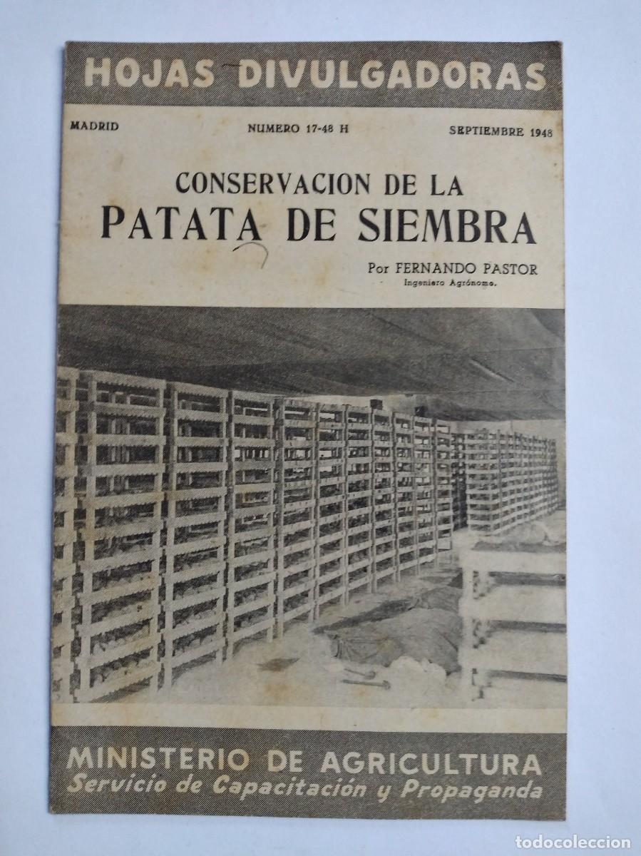Collection Magazines and Newspapers: HOJAS DIVULGADORAS N&ordm; 17 1948 LA CONSERVACION DE LA PATATA DE SIEMBRA FERNANDO PASTOR