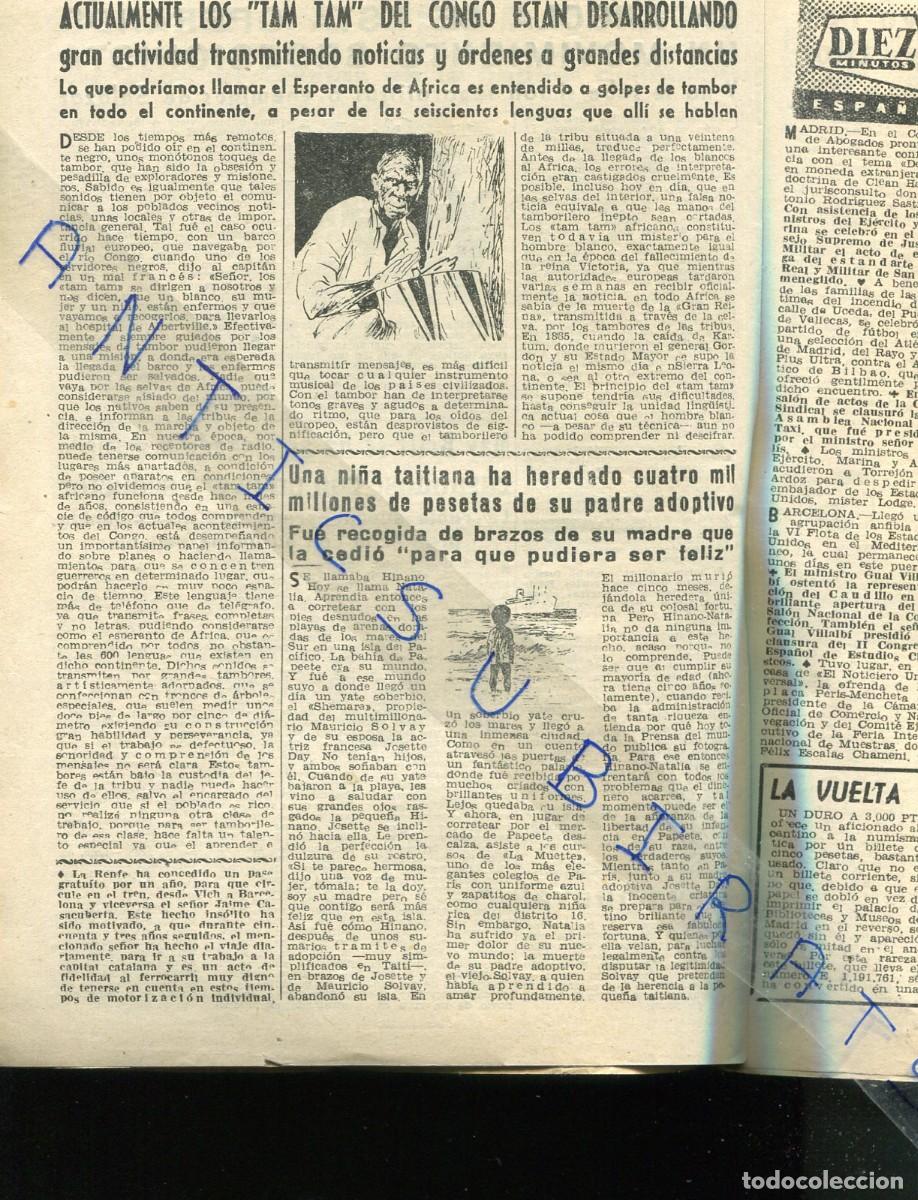 Collezionismo di Riviste e Giornali: REVISTA A&Ntilde;O 1961 TRANSMISION DE NOTICIAS A TRAVES DEL TAM TAM CONGO GAGARIN PLANETA VENUS KIVU