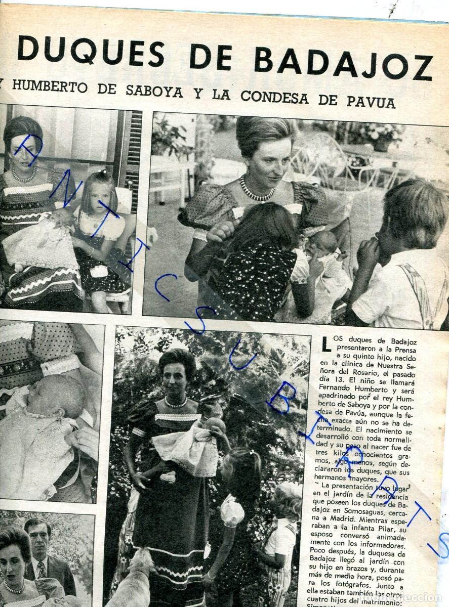 Coleccionismo de revistas y peri&oacute;dicos: REVISTA A&Ntilde;O 1974 DUQUES DE BADAJOZ ANTHONY QUINN JANE BIRKIN ODILE RODIN SILVIA HELENA LUIS MORRIS