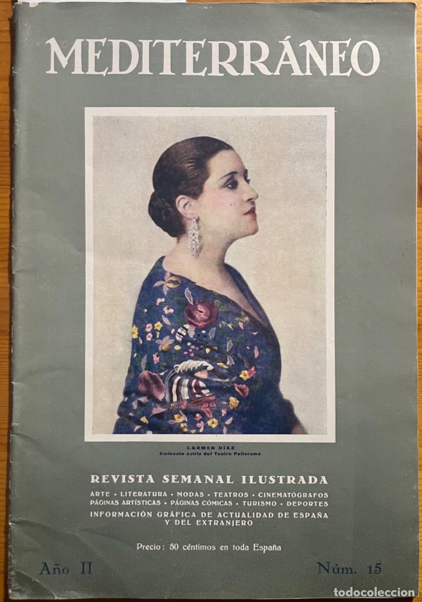 Collectionnisme de Revues et Journaux: MEDITERRANEO- REVISTA SEMANAL ILUSTRADA- NUMERO 15- A&Ntilde;O 1927