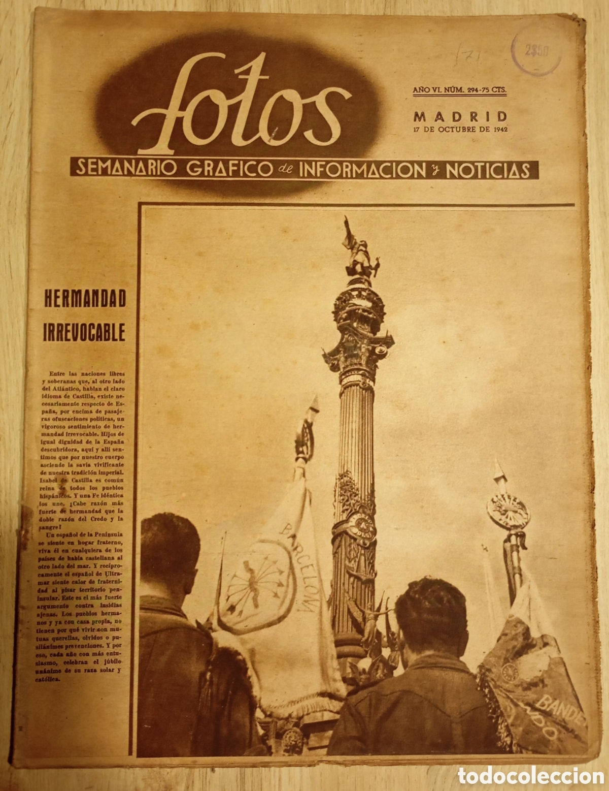 Coleccionismo de revistas y peri&oacute;dicos: Fotos semanario gr&aacute;fico de informaci&oacute;n y noticias