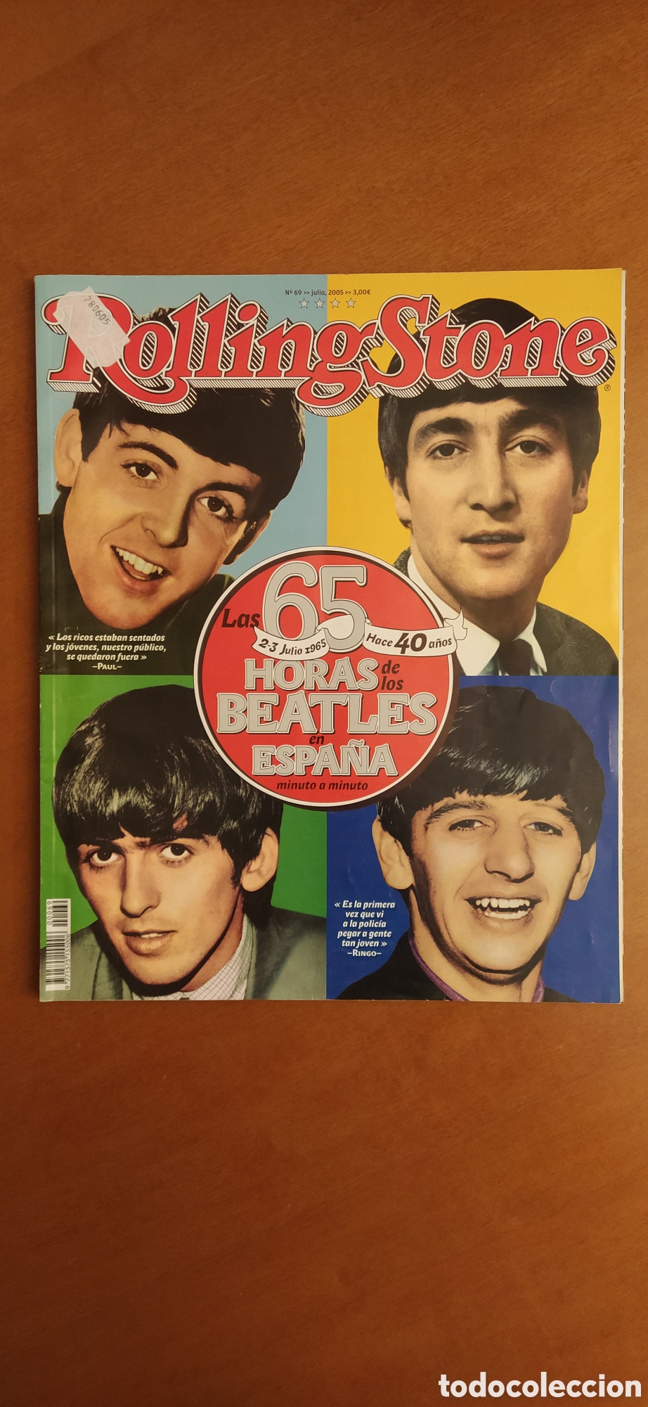 Coleccionismo de revistas y peri&oacute;dicos: Rolling Stone n&uacute;m 69 Beatles - Foto 1