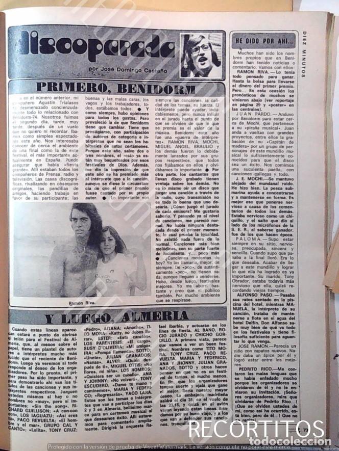 Coleccionismo de Revistas y Peri&oacute;dicos: RAMON RIVA FESTIVAL DE BENIDORM