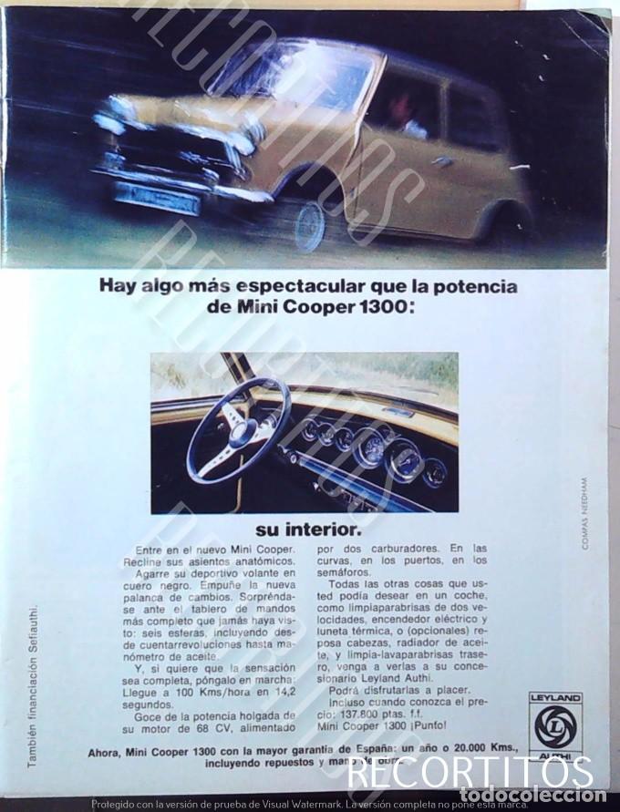 Collectionnisme de Revues et Journaux: mini cooper anuncio publicidad 1300