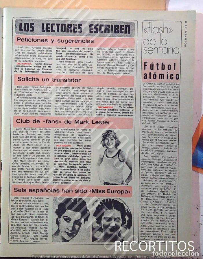 Collectionnisme de Revues et Journaux: MARK LESTER MISS EUROPA MISS ESPA&Ntilde;A