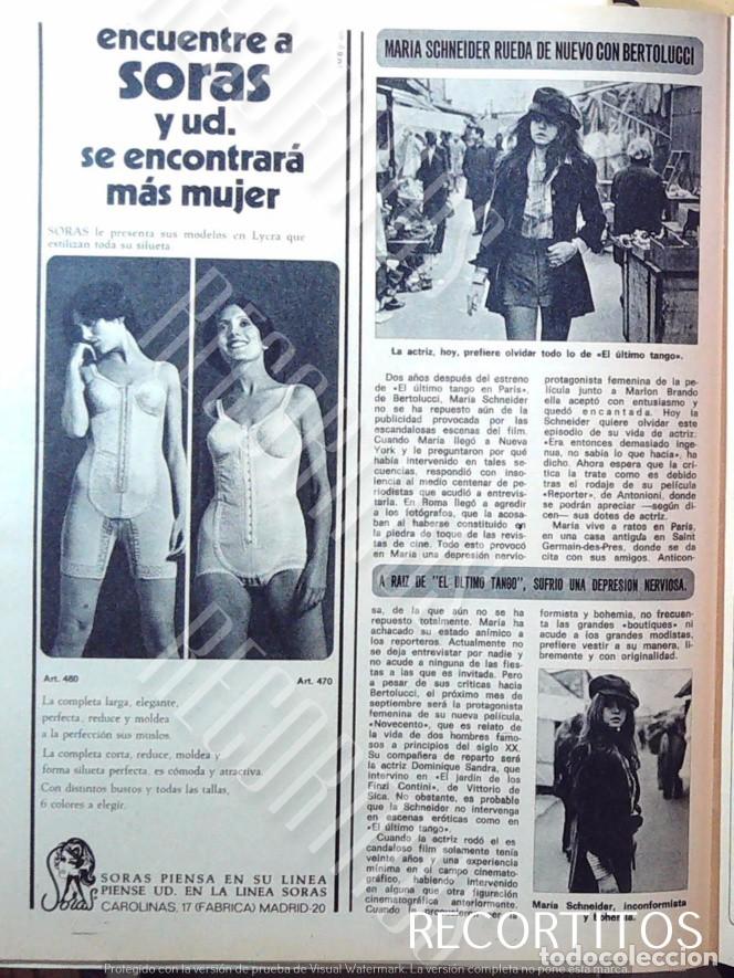 Collectionnisme de Revues et Journaux: soras lenceria anuncio publicidad MARIA SCHNEIDER