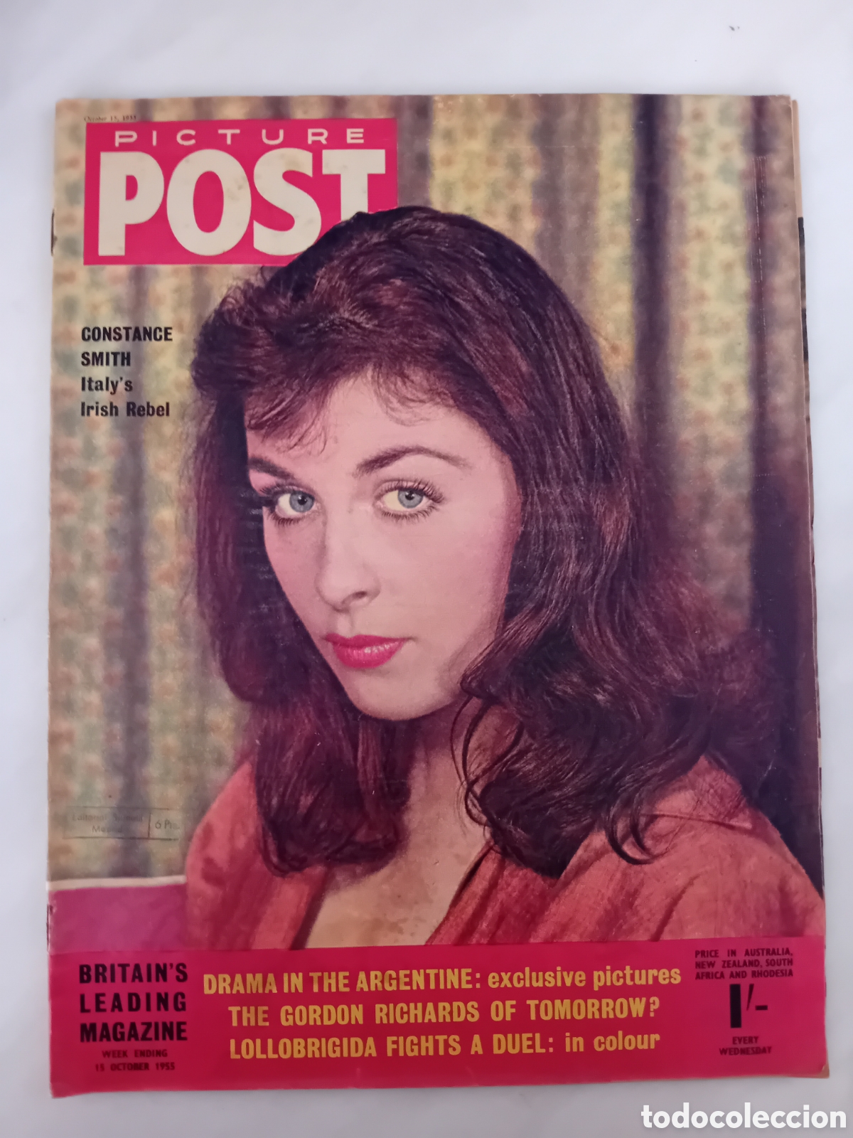 Collection Magazines and Newspapers: antigua revista picture post llollobrigida fights a duelo drama in Argentina a&ntilde;o 50