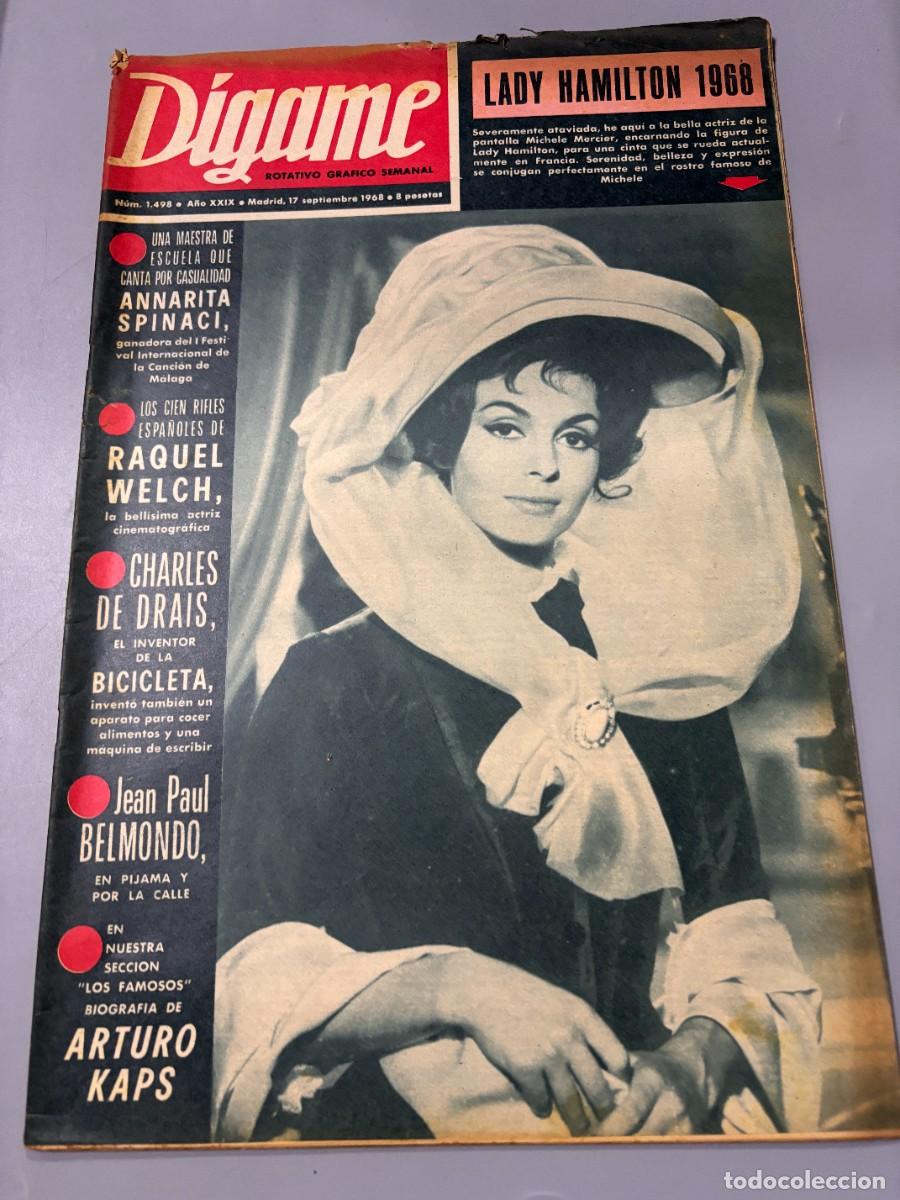 Sammeln von Zeitschriften und Zeitungen: D&Iacute;GAME. N&ordm; 1498. SEPTIEMBRE 1968. UNA MAESTRA DE ESCUELA QUE CANTA POR CASUALIDAD ANNARITA SPINACI.