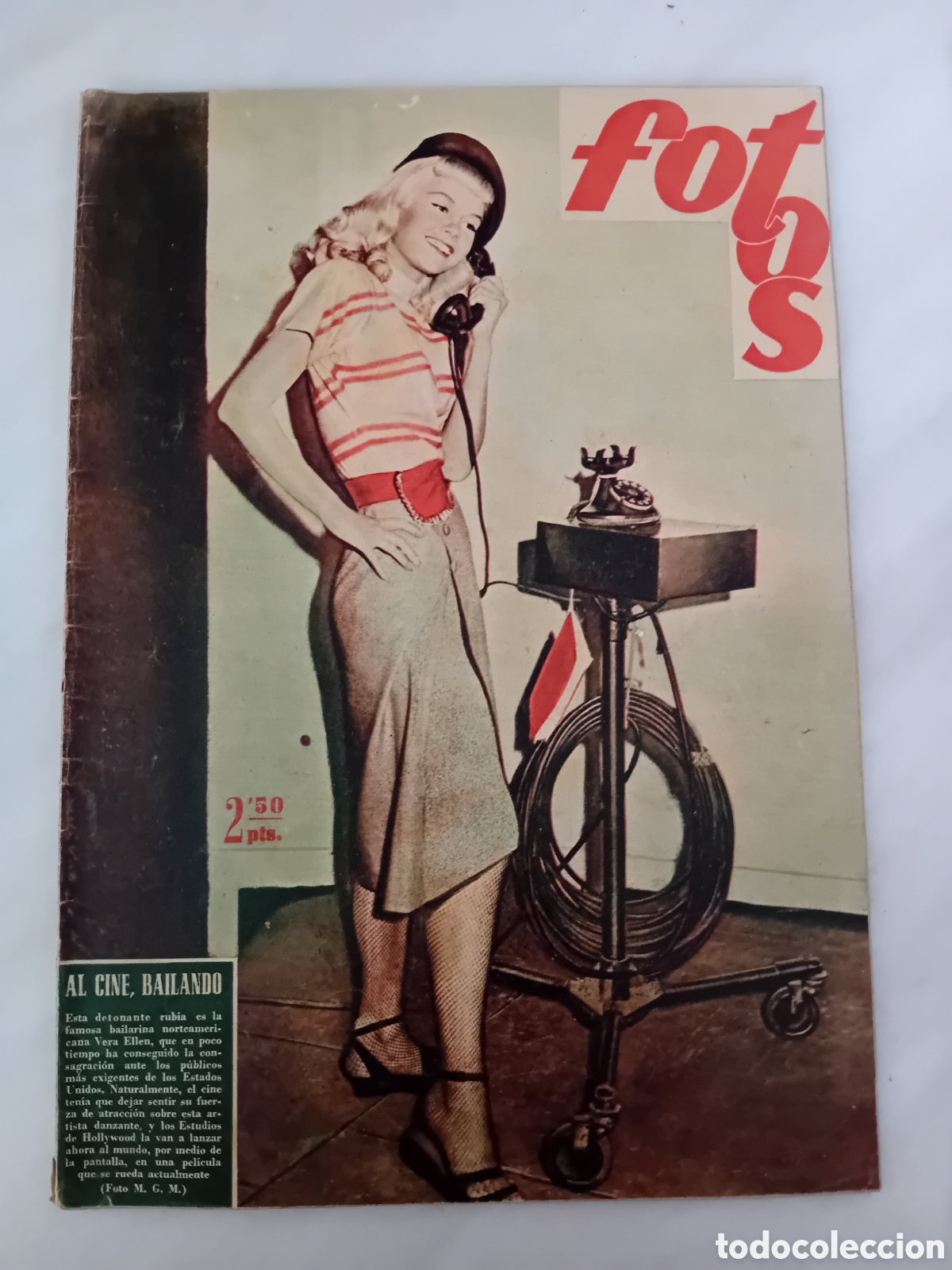 Collection Magazines and Newspapers: antigua revista Fotos seminario grafico Madrid a&ntilde;os 40