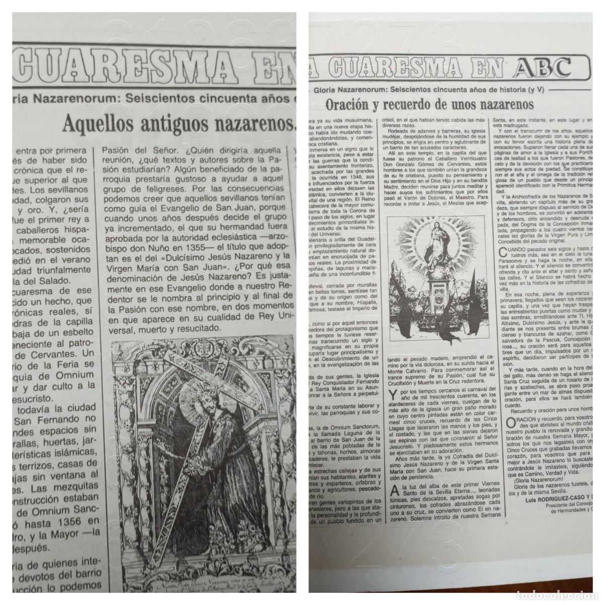 Coleccionismo de Revistas y Peri&oacute;dicos: JESUS NAZARENO HISTORIA SEMANA SANTA SEVILLA DOSSIER 5 HOJAS LG52