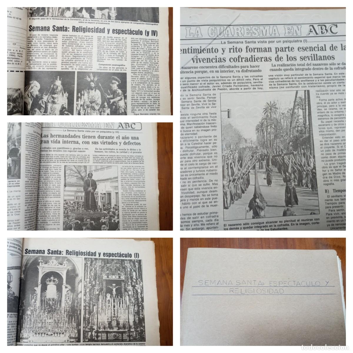 Coleccionismo de Revistas y Peri&oacute;dicos: SEMANA SANTA SEVILLA VISTA POR UN PSIQUIATRA RELIGIOSIDAD ESPECTACULO DOSSIER 14 HOJAS LG52