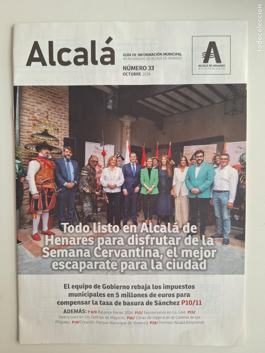 Coleccionismo de Revistas y Peri&oacute;dicos: Alcal&aacute; Gu&iacute;a de informaci&oacute;n municipal N&ordm; 33 Octubre 2024 Semana cervantina