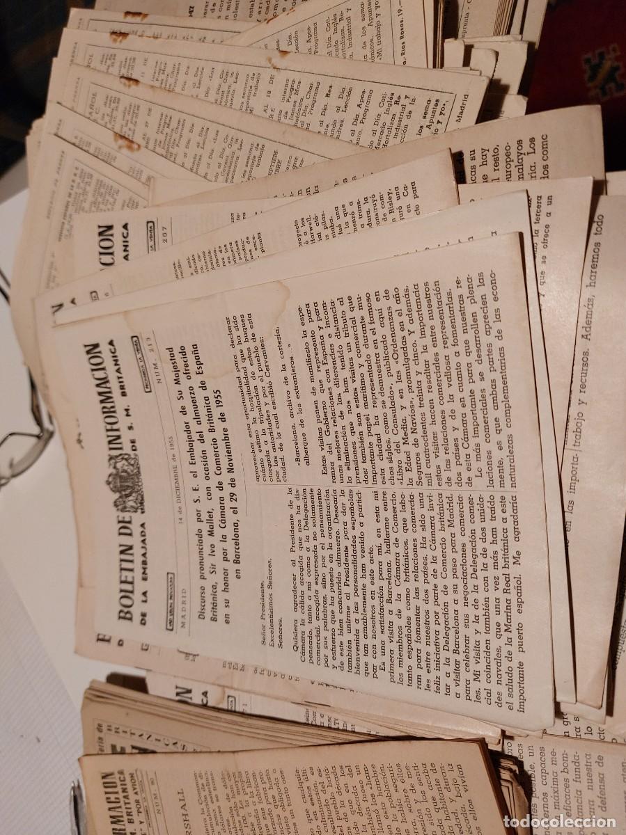 Colecionismo de Revistas e Jornais: Gran lote 1946 1955 bolet&iacute;n noticias embajada brit&aacute;nica