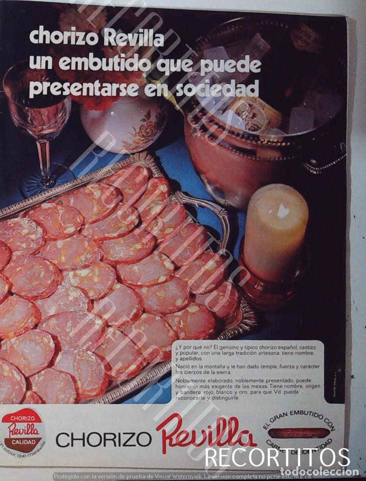 Collectionnisme de Revues et Journaux: revilla chorizo anuncio publicidad