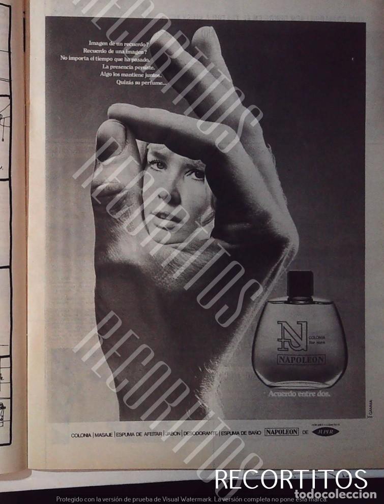 Collectionnisme de Revues et Journaux: NAPOLEON FRAGANCIA ANUNCIO PUBLICIDAD